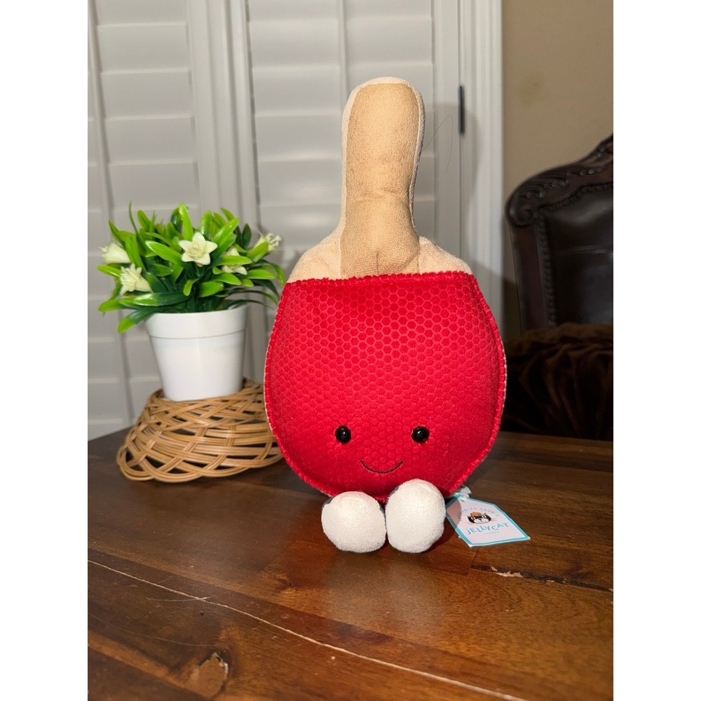 Jellycat AMUSEABLE SPORTS TABLE‎ TENNIS (Ping Pong Paddle) NWT
